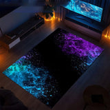 Neon LED 3D Spiral Grid Tunnel Mat Rug for Gaming & Decor