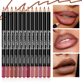 12-Piece Professional Lip Liner Pencil Set