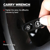 Car Tire Valve Stem Caps with Keychain for Opel Vehicles