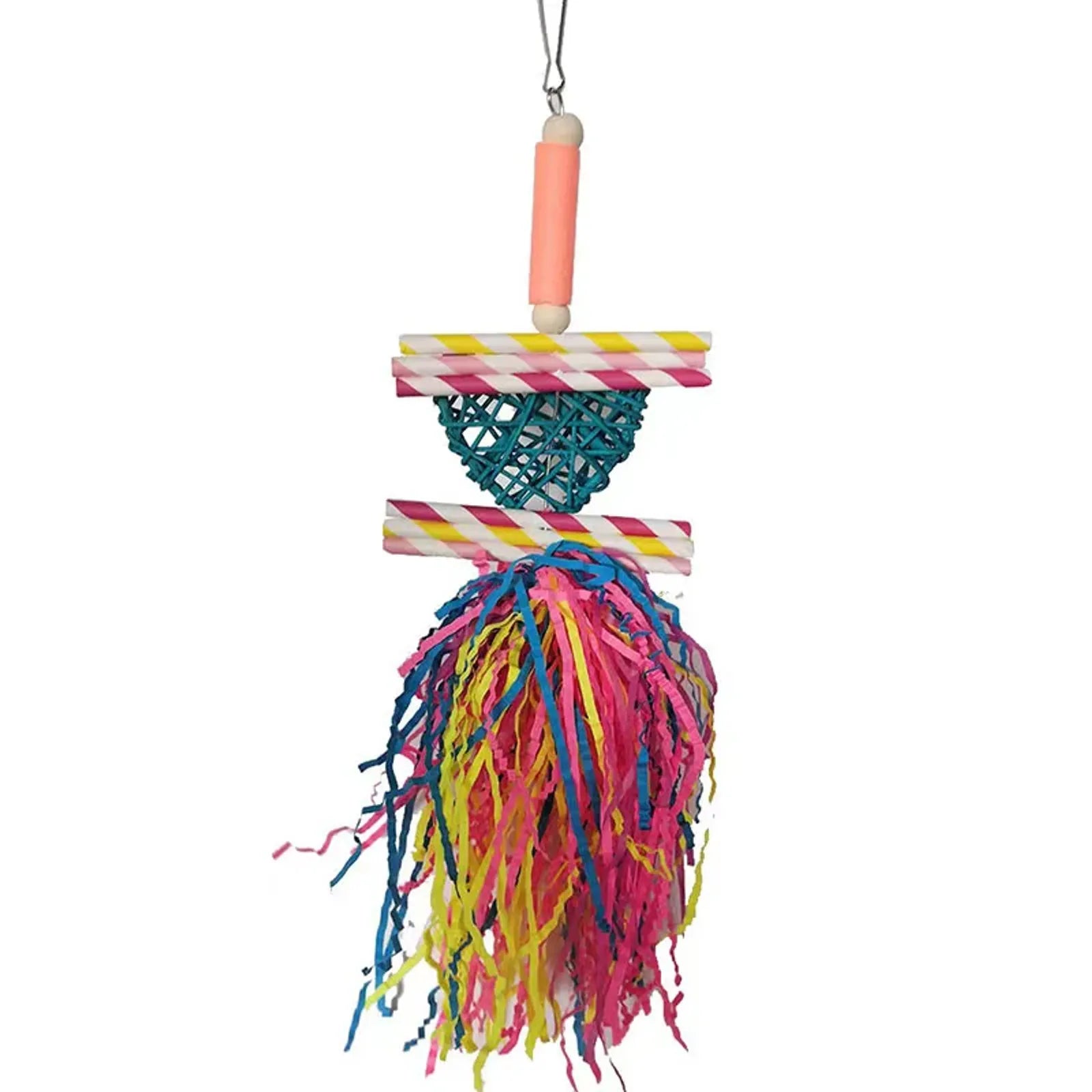 Colorful Parrot Toy Set - Chewing & Foraging Rack