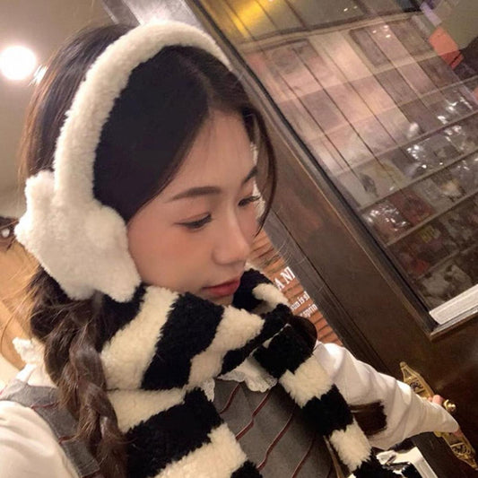 Cute Plush Solid Color Fluffy Earmuffs for Women