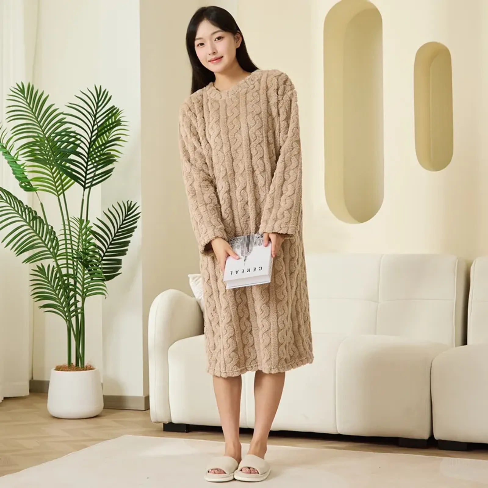 Thickened Warm Winter Pajamas Set for Women