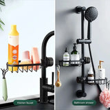 Bathroom Faucet Storage Rack and Shower Soap Holder