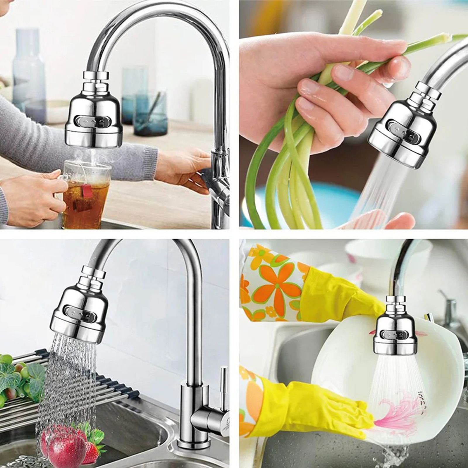 360 Degree Swivel Faucet Extender for Kitchen & Bathroom