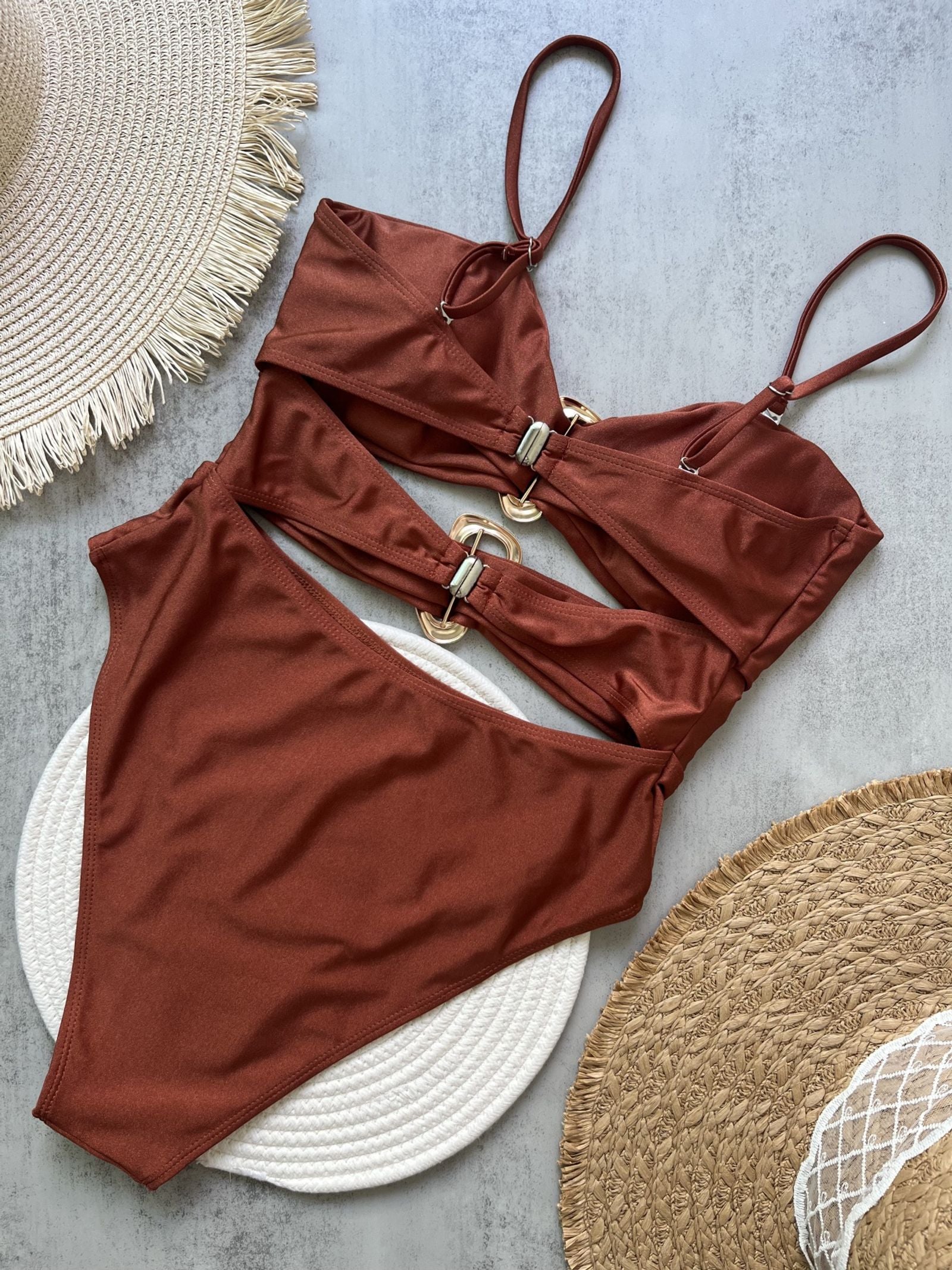 3 Colors Cut Out One Piece Swimsuit for Women
