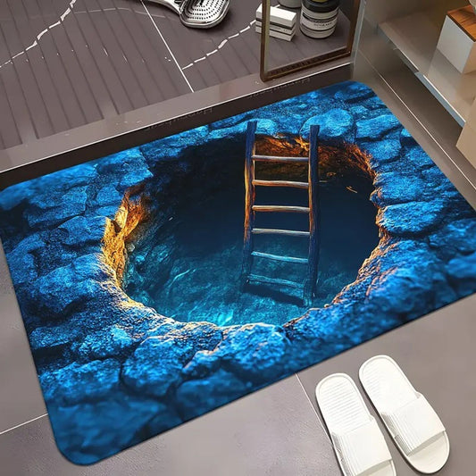 Cave Scenery Pattern Doormat for Home Decor