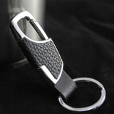 Trendy Leather Keychain - Unisex Metal Waist Key Ring