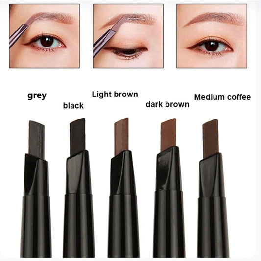 2 in 1 Waterproof Eyebrow Pencil - Long Lasting & Easy to Use