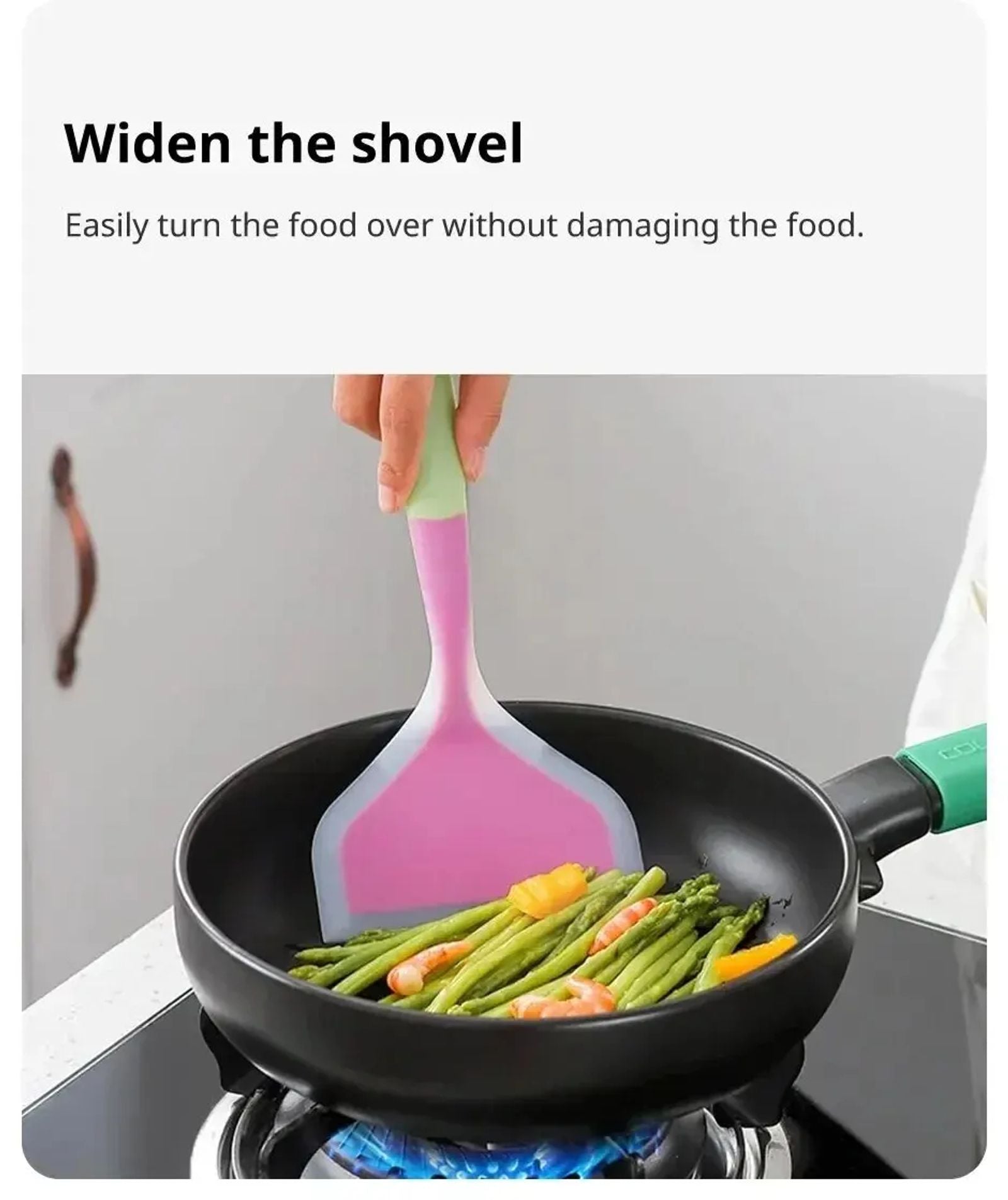 Silicone Pancake Spatula - High Temp Resistant Kitchen Tool