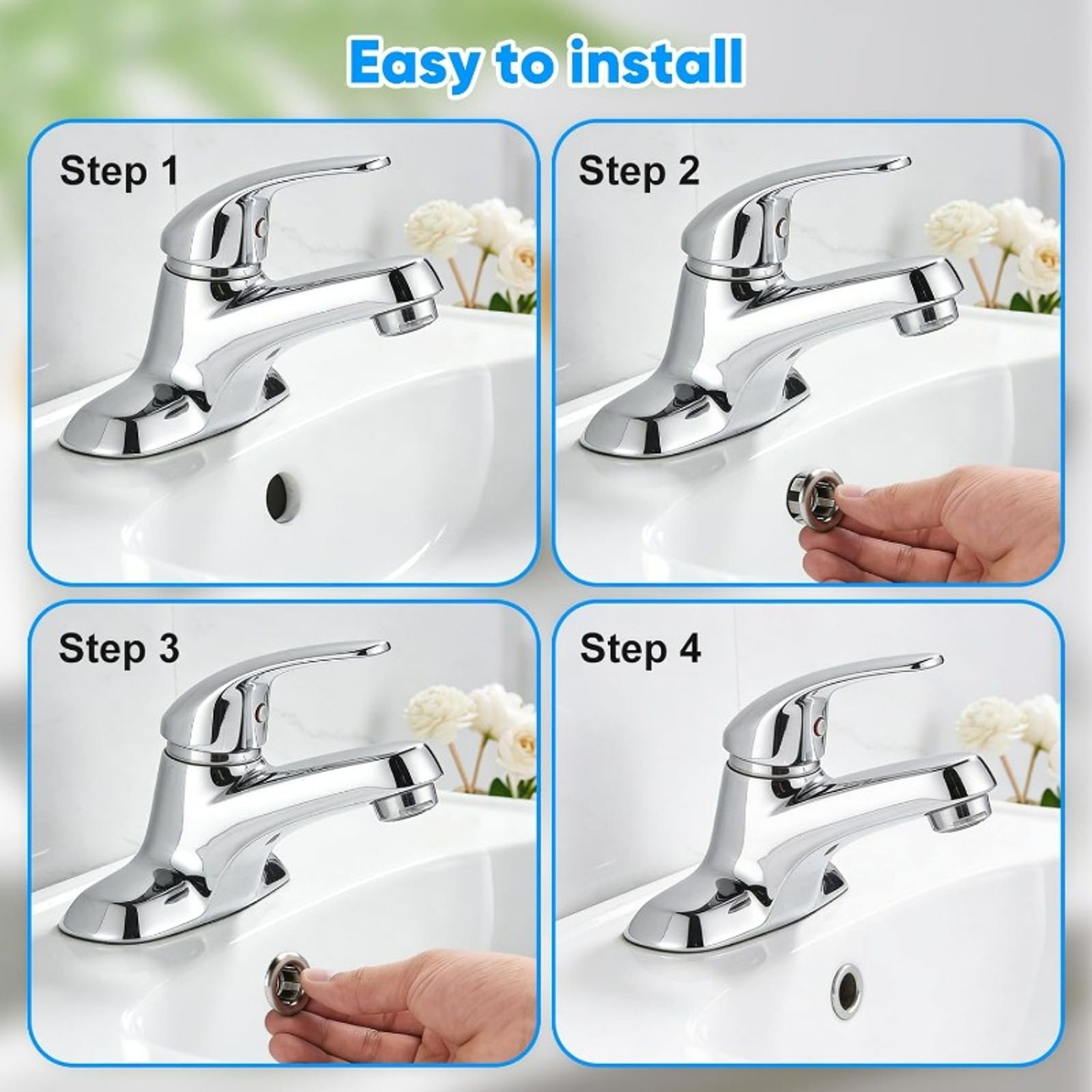 Sink Overflow Ring Cover for Easy Installation