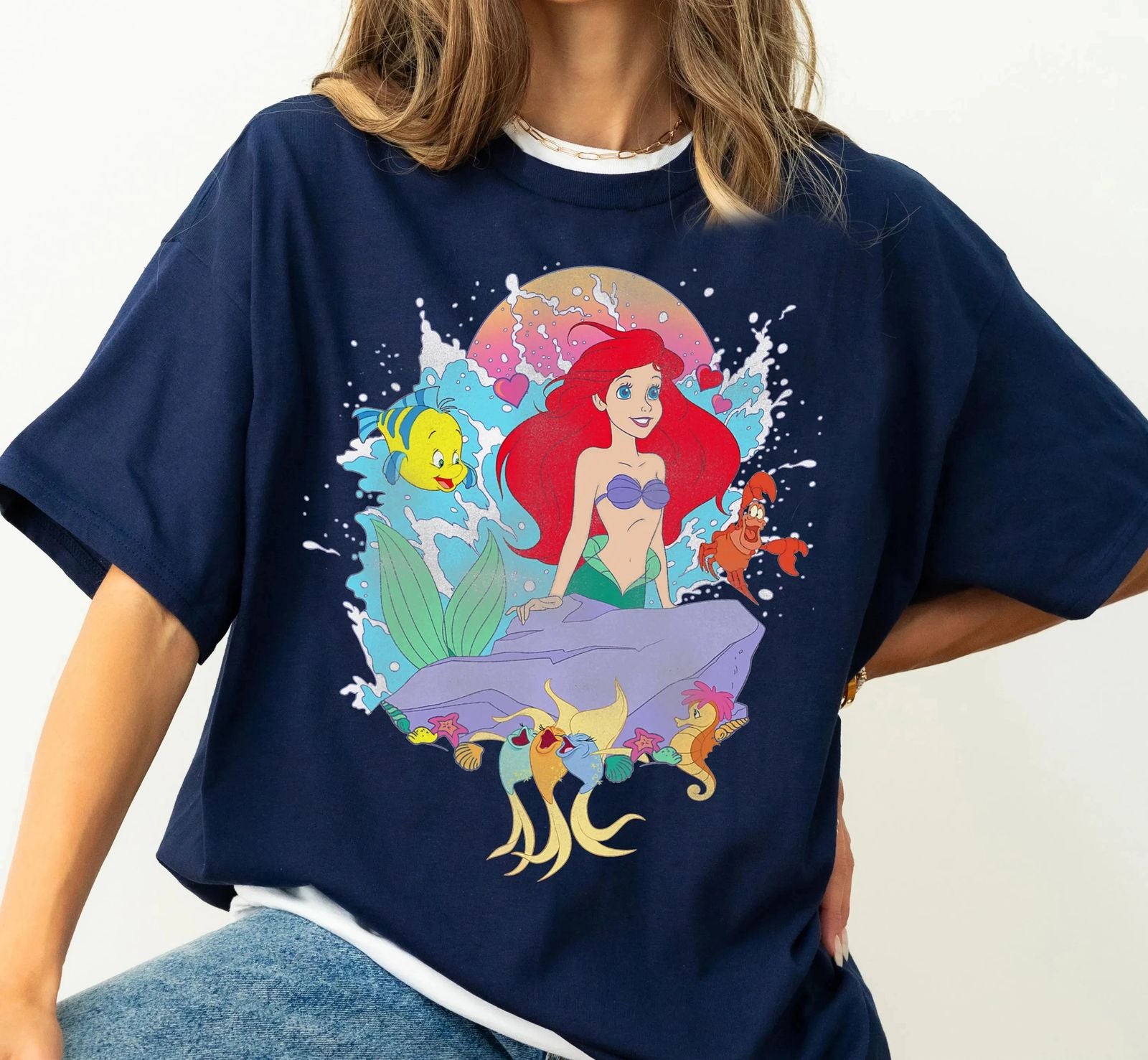 Disney Ariel Little Mermaid Cotton T-shirt for Women