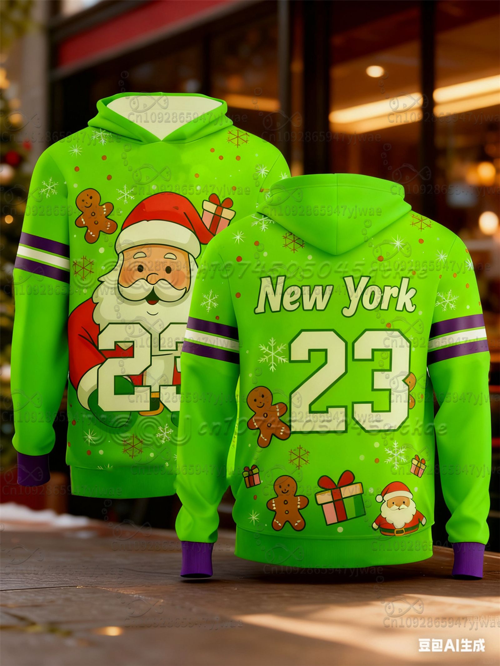 Christmas Letter Printed Hoodie for Women