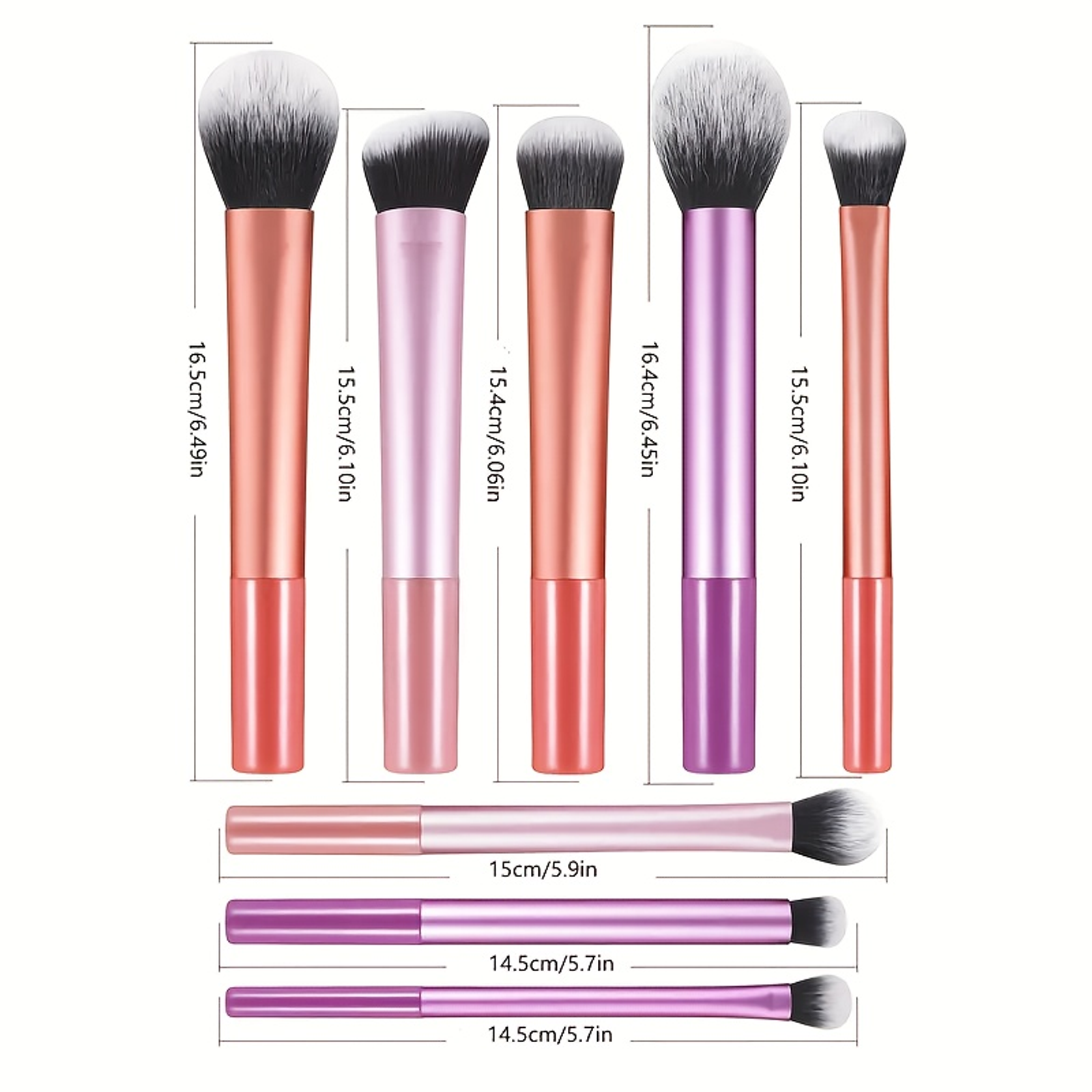 8pcs Soft Synthetic Makeup Brush Kit