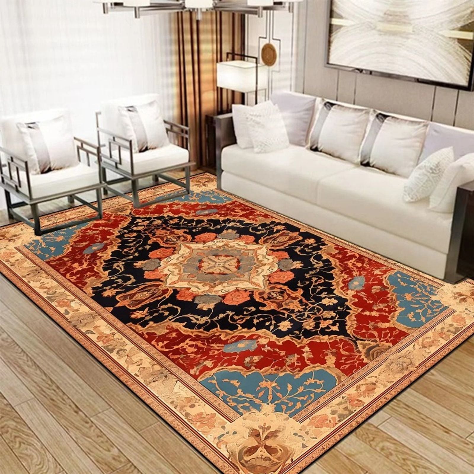 Persian Luxury Non-Slip Living Room Carpet Rug