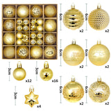 44Pcs Christmas Ball Ornaments for Home Decor