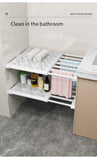 White Expandable Divider for Kitchen and Bathroom Storage