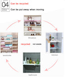 Adjustable Wall-Mounted Closet Organizer Shelf
