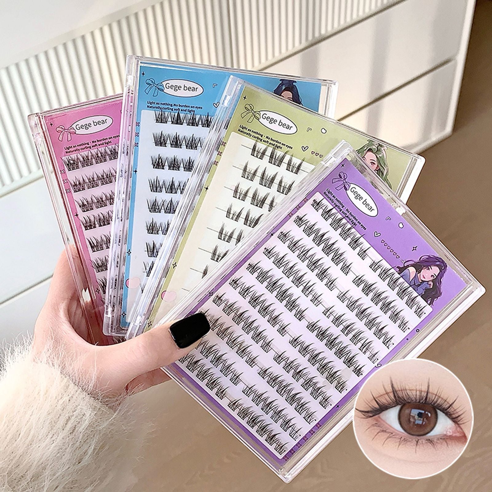 Large-capacity Glue-free False Eyelashes - Sunflower C Curl