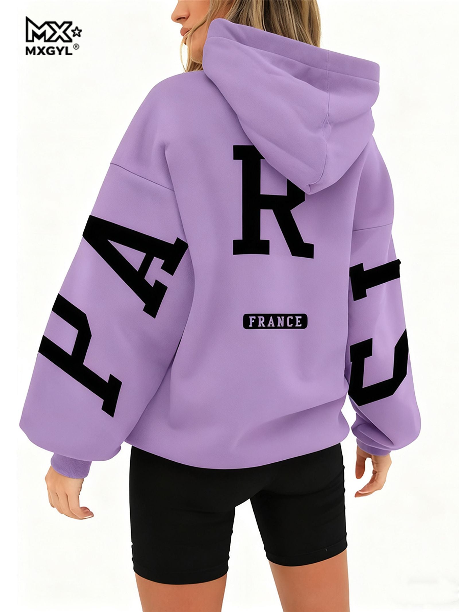 Trendy Loose Casual Pullover Hoodie with Letter Print