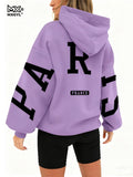 Trendy Loose Casual Pullover Hoodie with Letter Print
