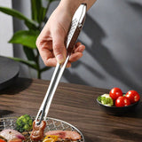 304 Stainless Steel Long Handle Non-Slip Barbecue Tongs