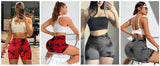 2pcs Women's High-Waist Tie-Dye Yoga Shorts