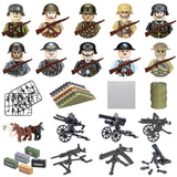 WWII Infantry Soldier Mini Gun Model Building Blocks