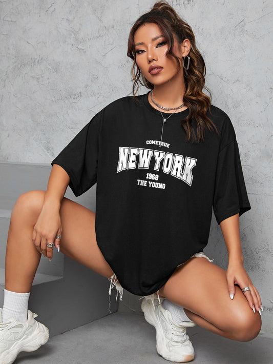 When 1968 The New York Is Young Oversized Cotton T-Shirt