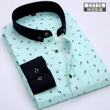 Men's Thin Long-Sleeve Printed Casual Shirt