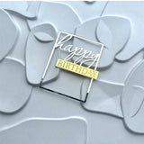 Happy Birthday Acrylic Cake Topper Set - 5pcs
