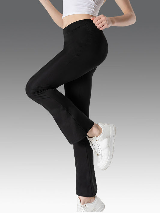 Elastic High-Waist Butt-Lifting Flared Sports Pants