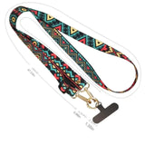 Retro Pattern Mobile Phone Clip Crossbody Lanyard
