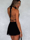 Women's Hollow Suspender Mini Dress - Sexy Summer Outfit