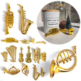 Random Mixed Style Mini Gold Musical Instrument Ornaments