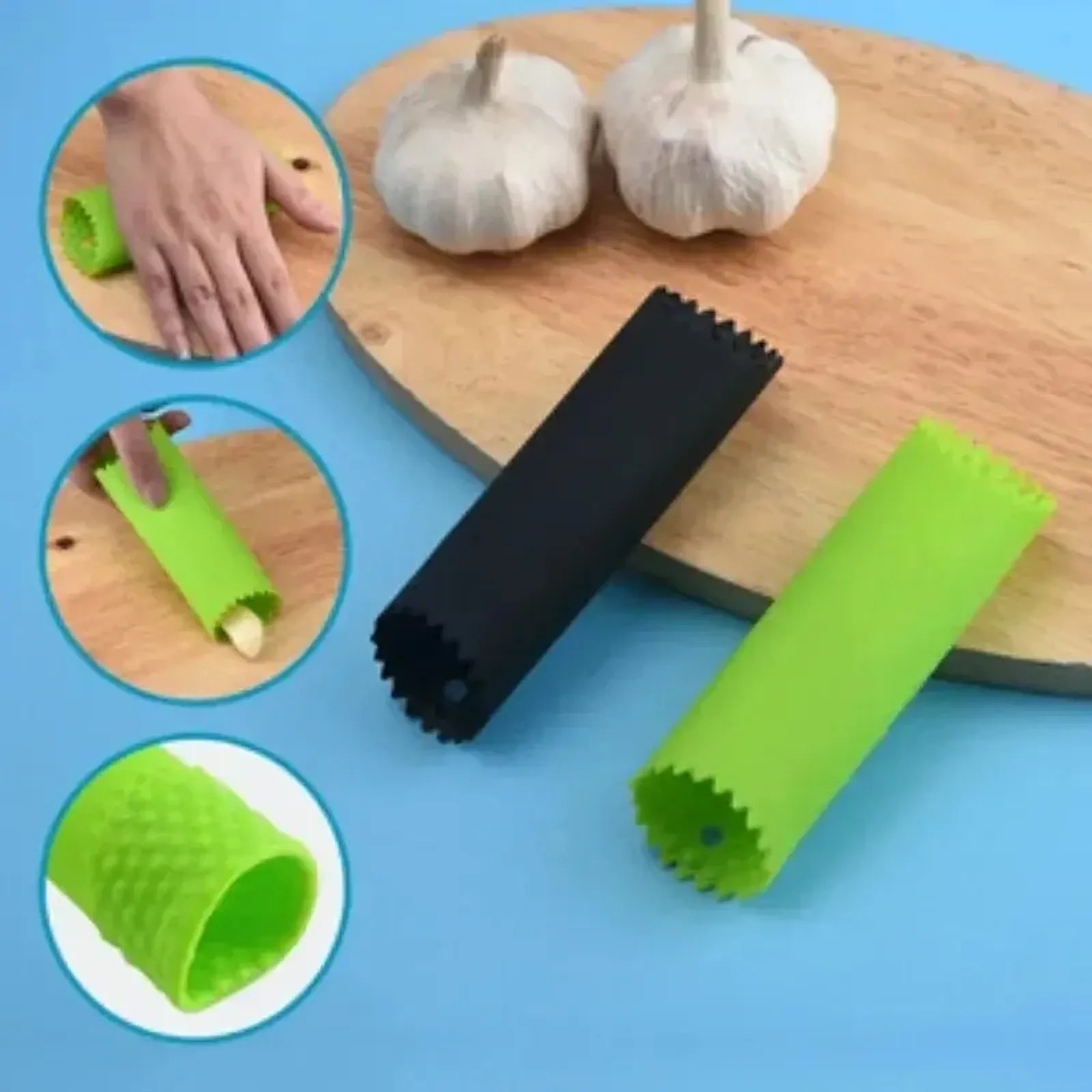 Silicone Garlic Peeler Tube - Easy Garlic Stripping Tool