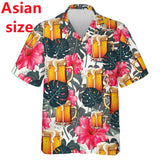 Men's Hawaiian Aloha Beach Shirt - Short Sleeve Beer Lovers