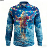 Funny Christmas Men's Santa Claus Long Sleeve Shirt