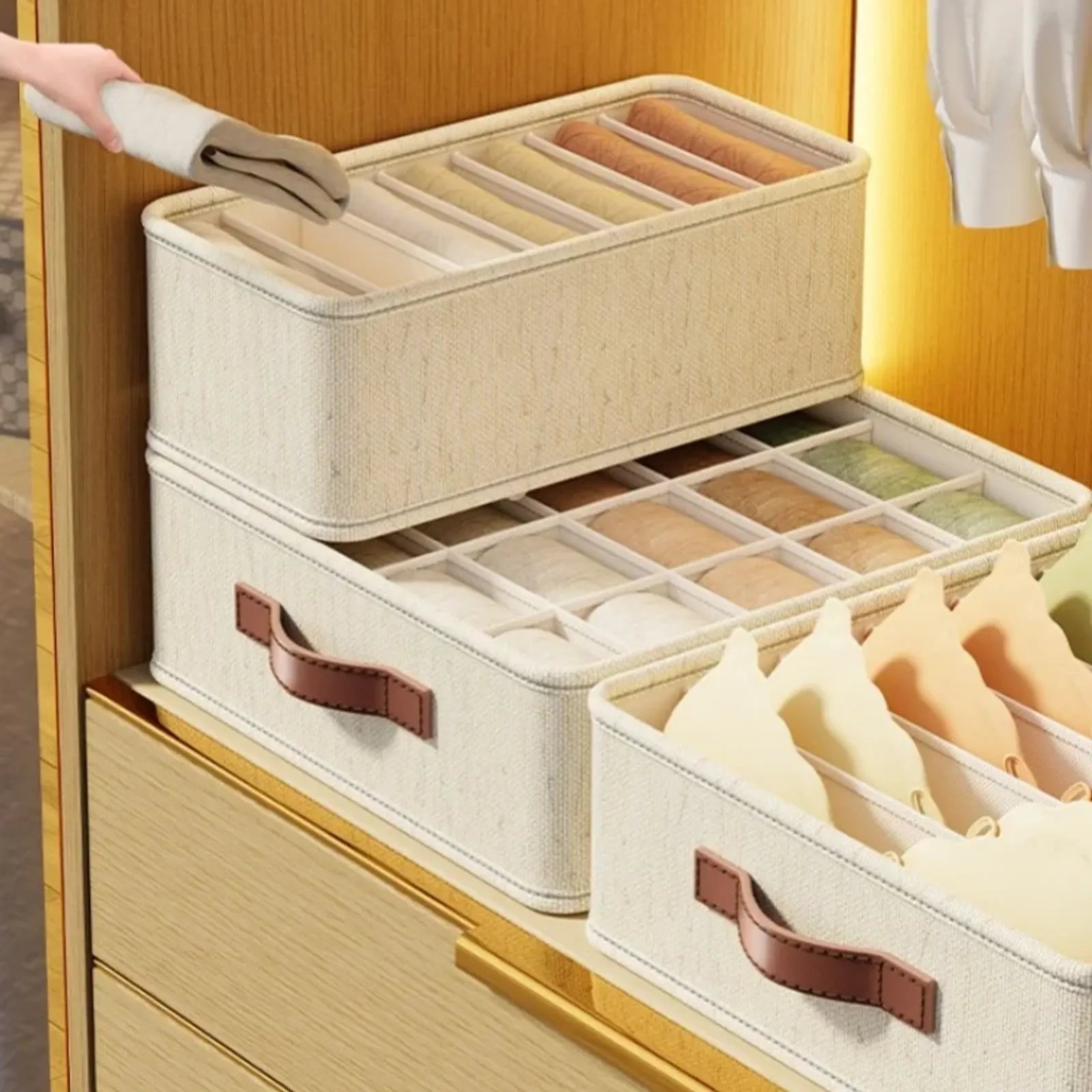 Fabric Drawer Organizers for Underwear and Socks
