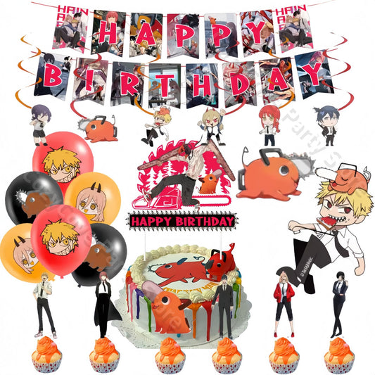 Chainsaw Man Theme Party Supplies for Kids
