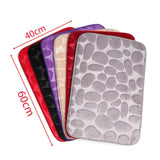 40x60cm Anti-Slip Bathroom Doormat with Pebble Design