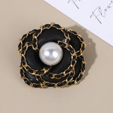 Korean Fashion Camellia Pearl Brooch for Women