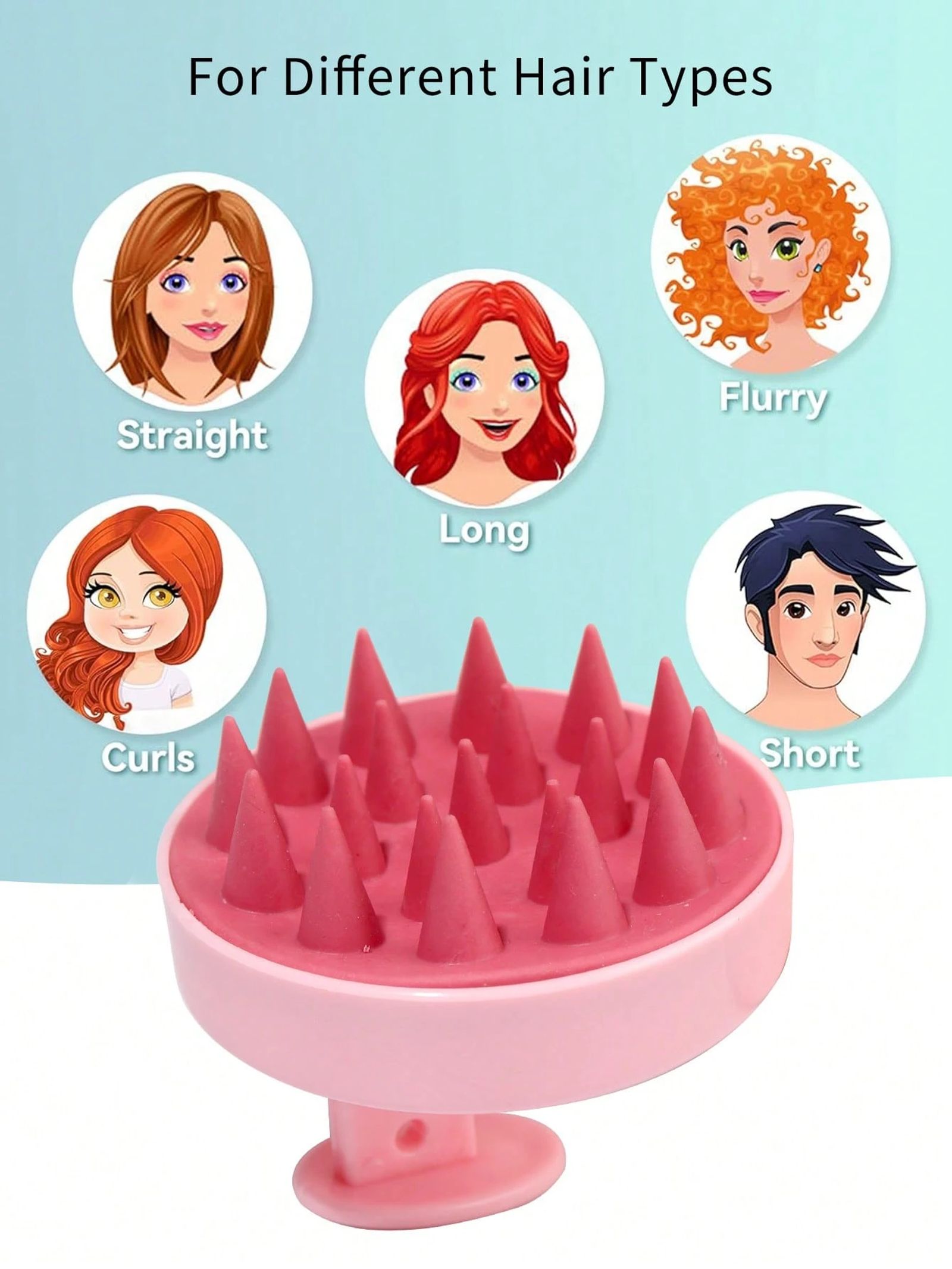 Silicone Scalp Massager Hair Washing Brush