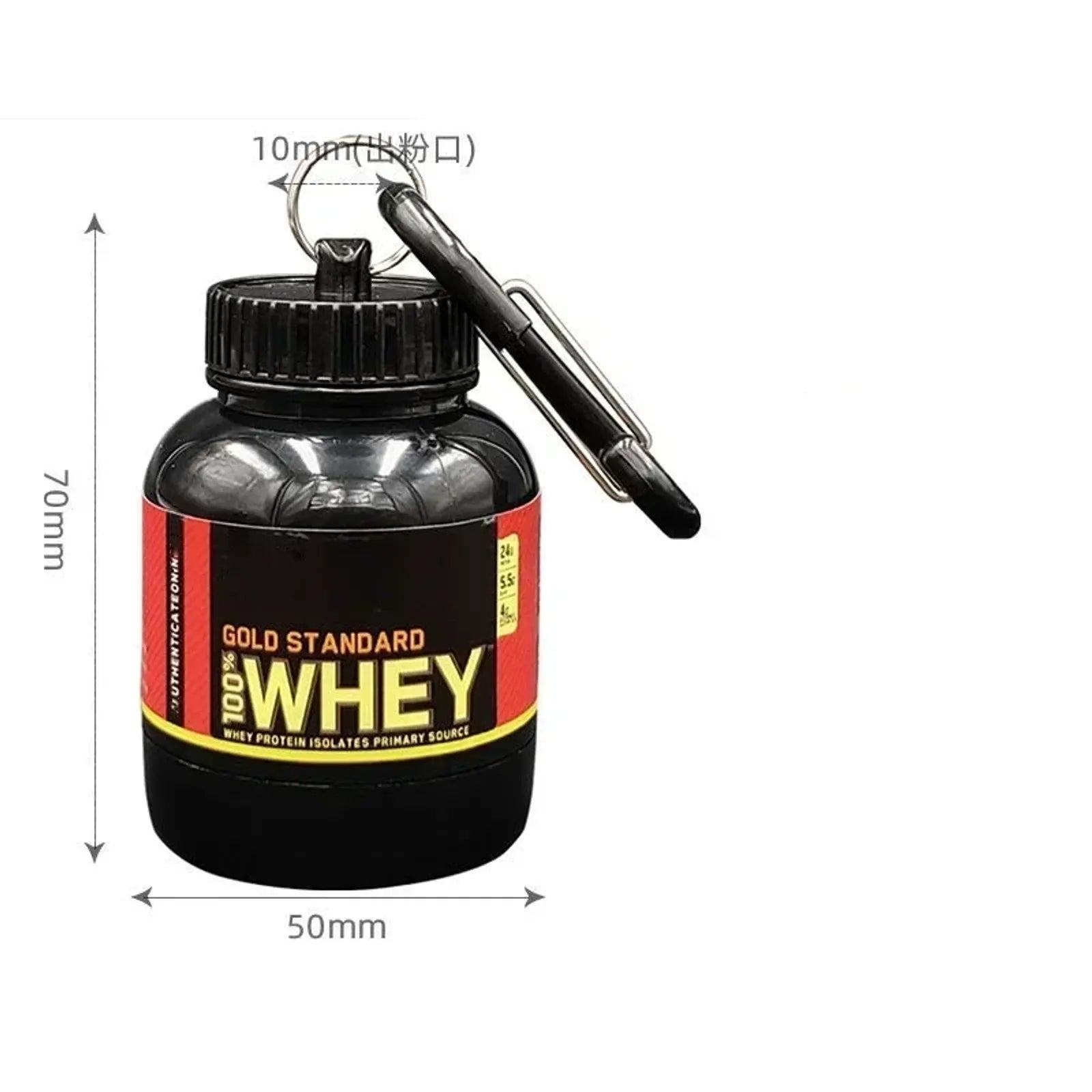 Portable Mini Protein Powder Bottle with Keychain