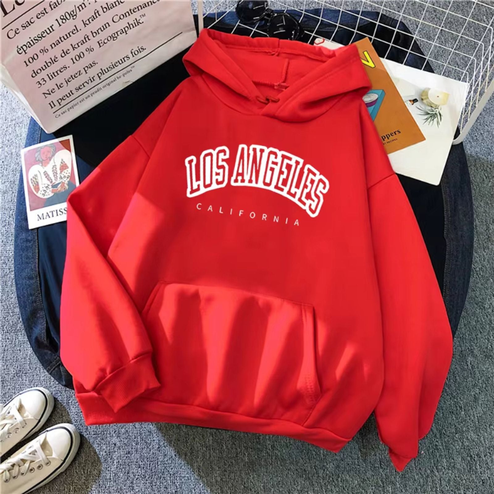 Women’s Printed Fleece Pullover Hoodie