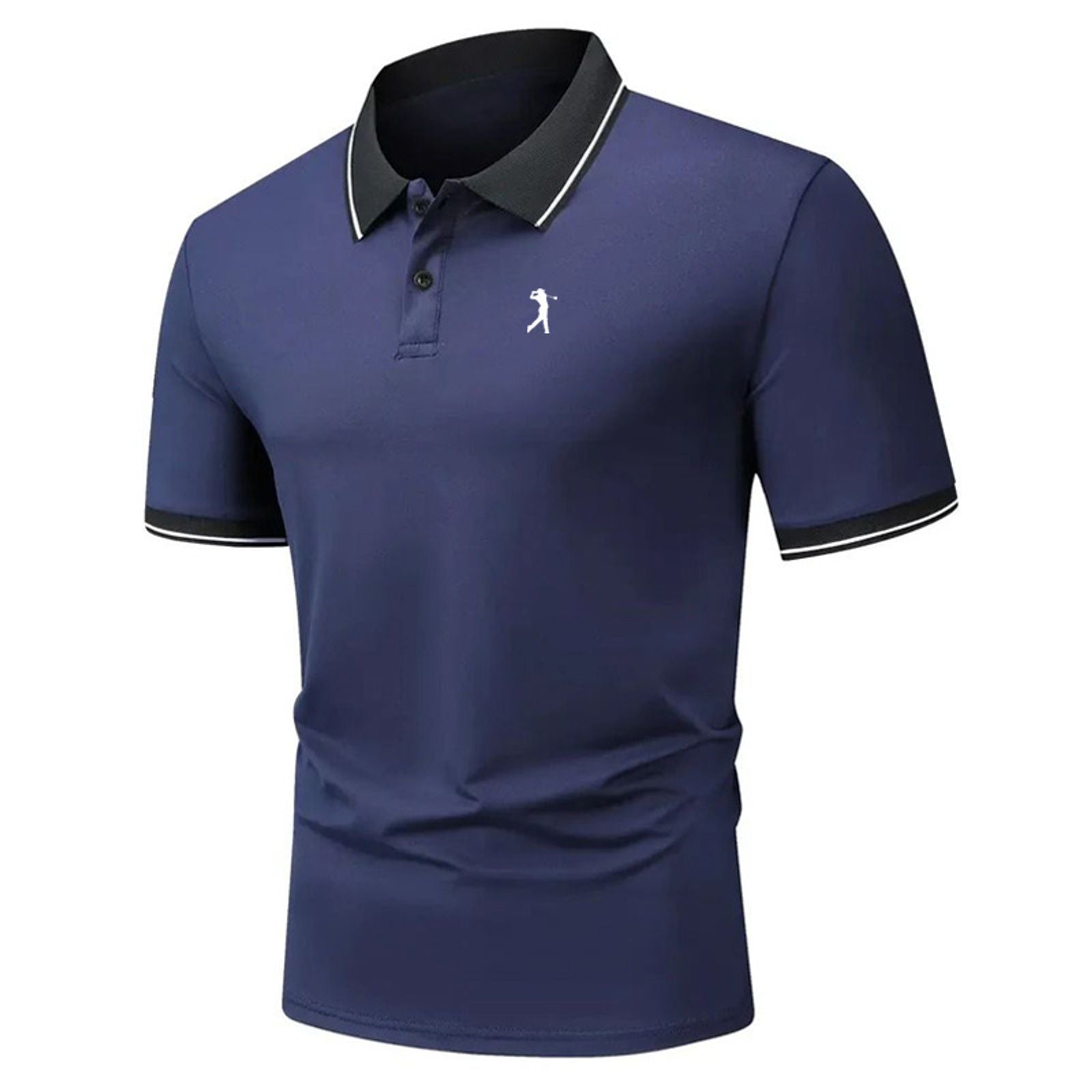 Men's Pique Polo Shirt - Business Casual Short Sleeve