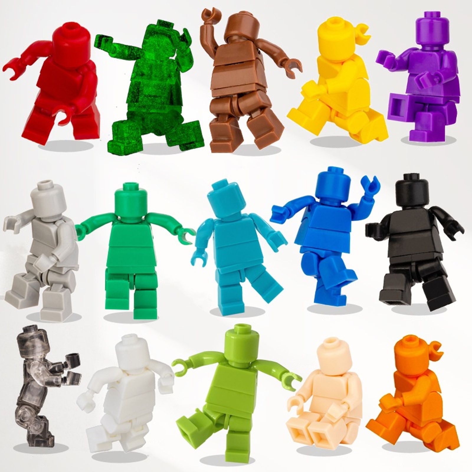 Movable Joint Building Blocks Figurine - 1.77 Inches