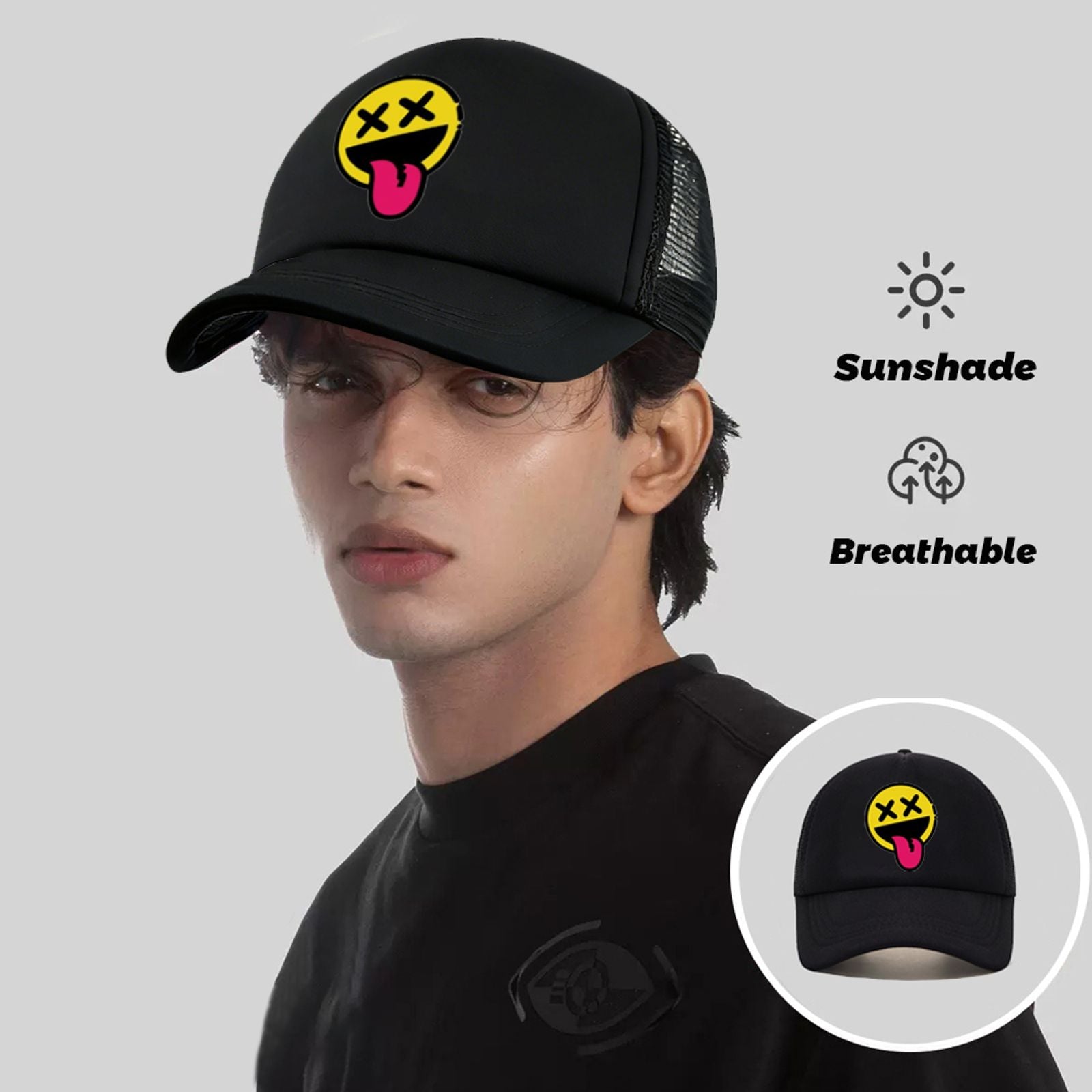 Hip-Hop Print Baseball Cap - Lightweight & Breathable