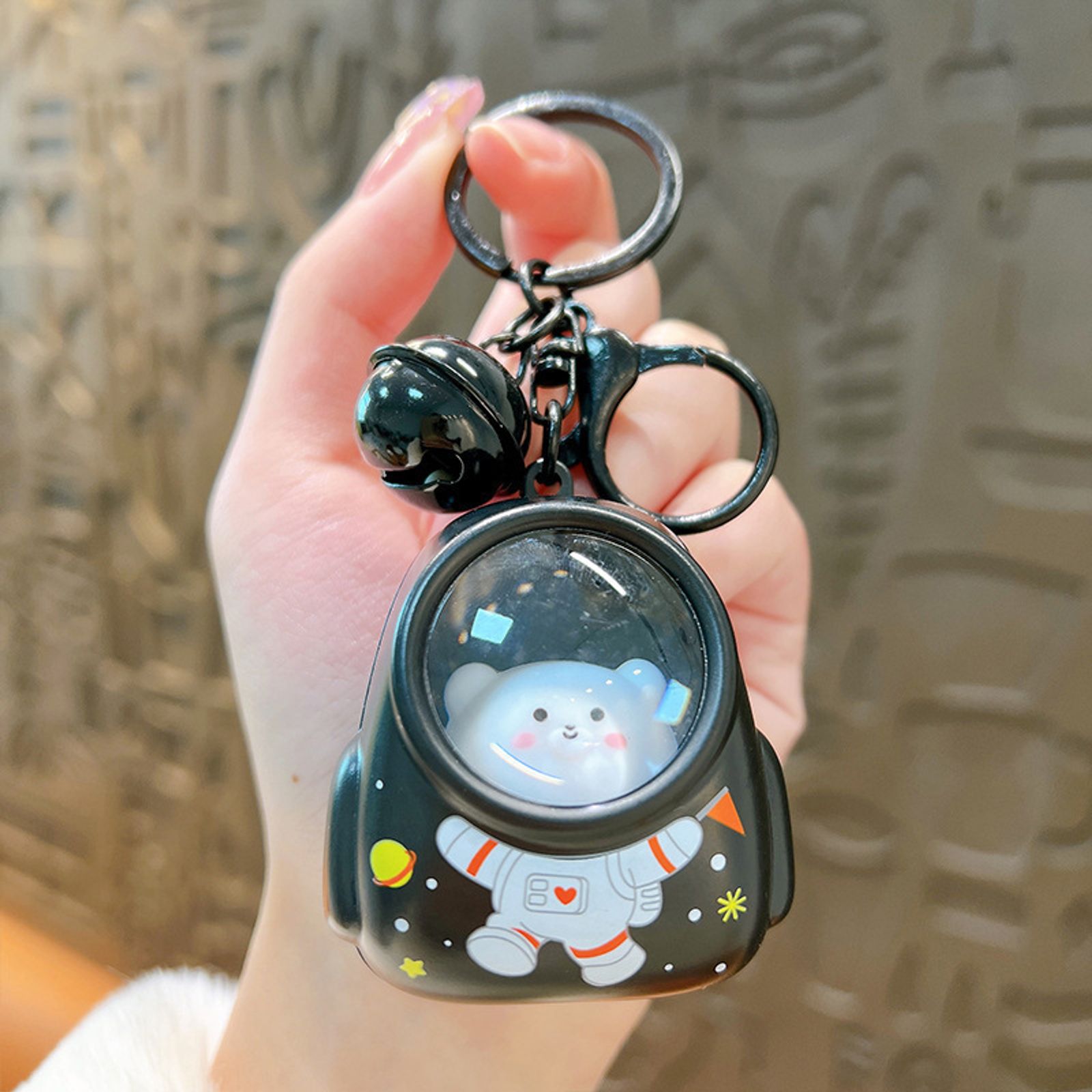 Luminous Capybara Keychain - Cute Space Capsule Pendant