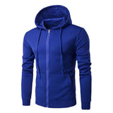 Men's Autumn Long Sleeve Hoodie with Zipper Closure