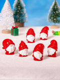 Cute Mini Resin Gnomes Christmas Figurines for DIY Decor